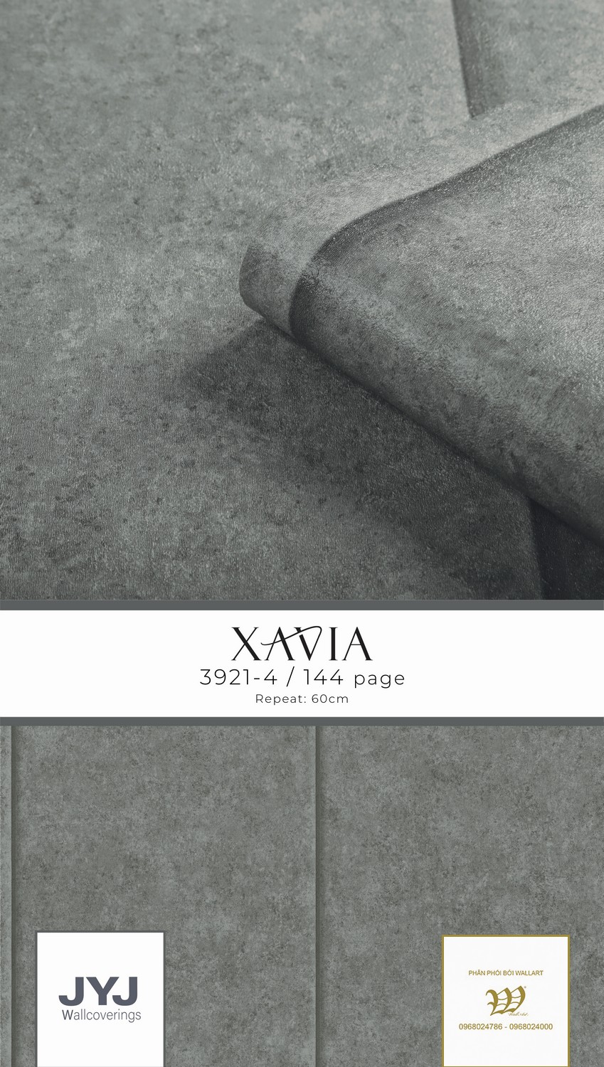 Giấy dán tường xi măng kẻ sọc Xavia 3921-4